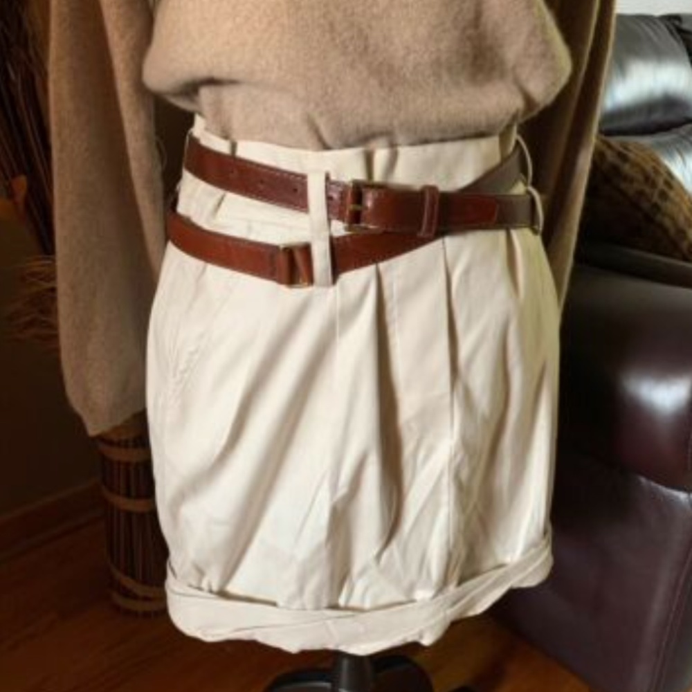 3.1 PHILIP LIM Double Belted Paperbag Waist Mini Skirt